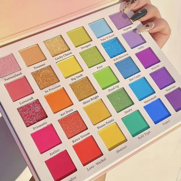 Oogschaduwpalette 30 kleuren Regenboog koraaltinten Matte parelmoer glanzend hoge pigmentatie Feest en dansmake-up 1