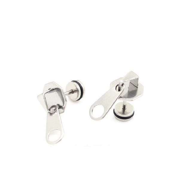 Oorbellen met hanger G2558 zilver 2