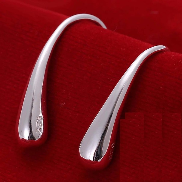 Oorbellen met hanger voor dames zilver