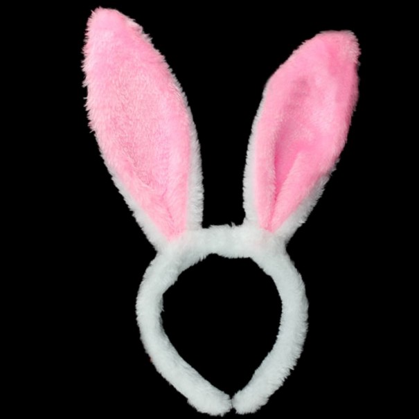 Opaska dziewczyny z uszami królika jasnoróżowy