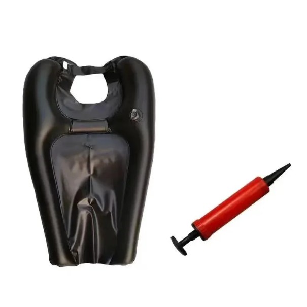 Opblaasbare draagbare wasbak voor haar 60×38×10cm opvouwbaar PVC bad voor zwangere vrouwen, ouderen en patiënten snelle opblaas- en leegloopfunctie 1