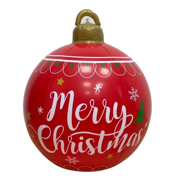 Opblaasbare Kerstbal 60 x 80 cm Reusachtige buitendecoratie met klassieke wintermotieven Hangdecoratie voor kerstfeest 1