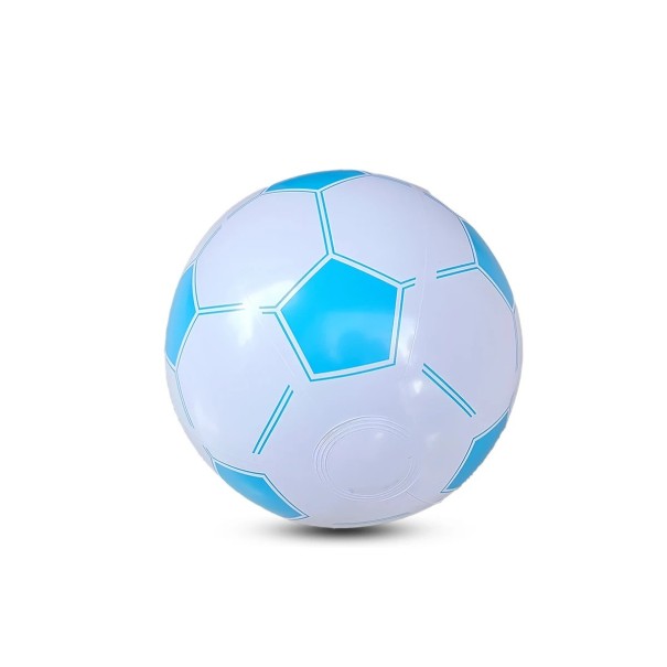 Opblaasbare voetbal PVC Lichtgewicht kinderbal voor spel Buiten sport speelgoed voor tuin, strand en speelplaats lichtblauw