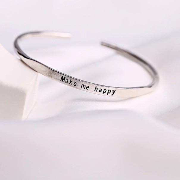 Open armband voor dames maakt mij blij 1