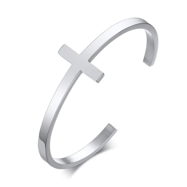 Open kruisarmband zilver