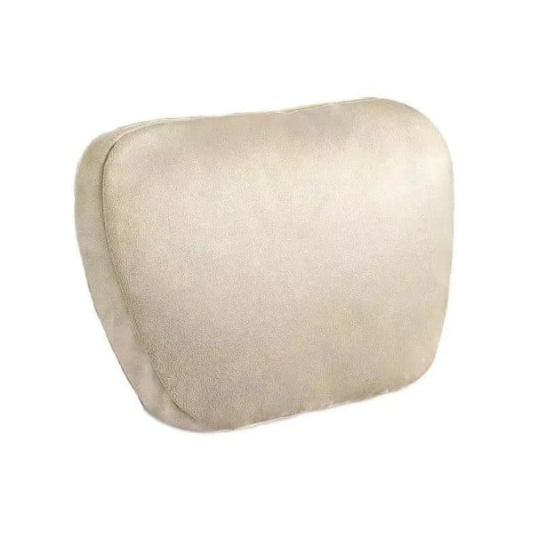 Opěrka hlavy do auta ergonomický měkký polštář na krk 28 × 22 × 10 × 22 cm univerzální podpora hlavy doplněk autosedačky bílá