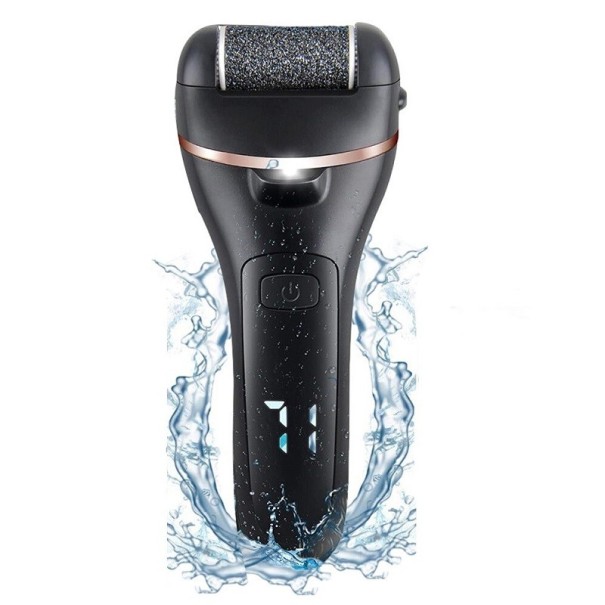 Oplaadbare elektrische voetvijl 15,5 x 6 x 3 cm voor pedicure, verwijdering van eelt en likdoorns, USB-voeding zwart