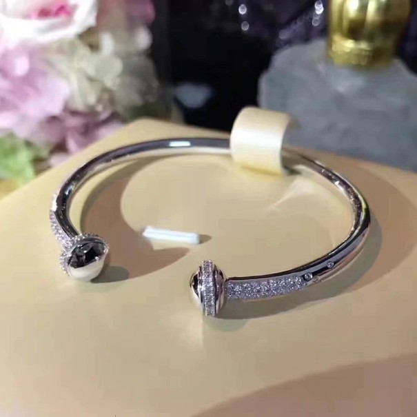 Öppet armband för kvinnor H146 silver
