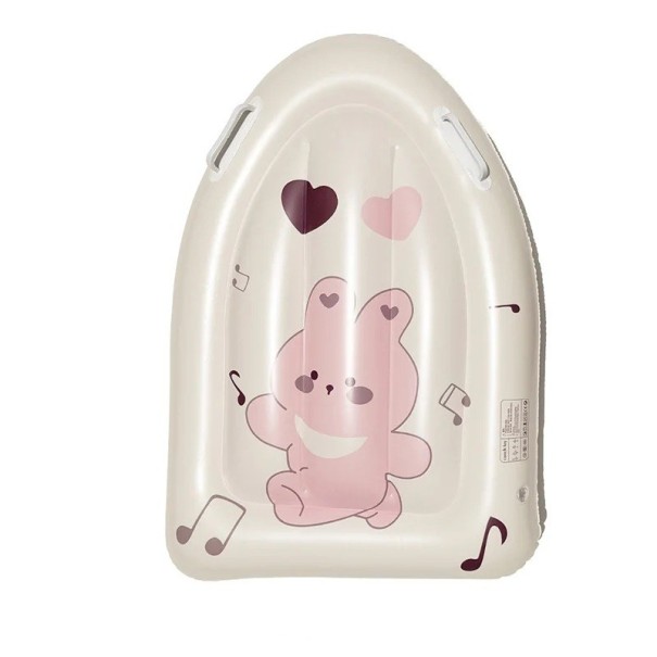 Oppustelig badebassin flyder 78 × 54 cm Pink kanin PVC Flydende liggeunderlag til vand Kompakt oppustelig tilbehør til badebassinet til sommeren 1