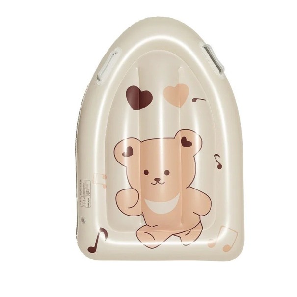 Oppustelig poolflåde 78 × 54 cm Bjørn PVC Flydende liggestol til vand Kompakt oppusteligt tilbehør til poolen til sommeren 1