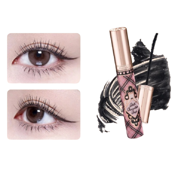 Optische Wimpernverlängerungs-Mascara, elegante Wimperntusche aus Seidenfasern, lang anhaltende Volumen-Mascara schwarz