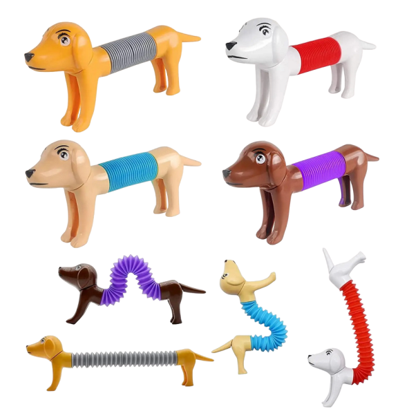 Optrækslegetøj - Hund 4 stk. 1