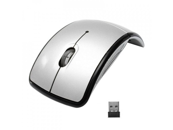 Opvouwbare draadloze muis 1200 DPI zilver