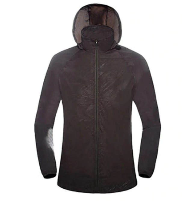 Opvouwbare outdoorjas voor heren J3514 donkergrijs L