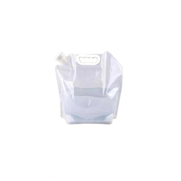 Opvouwbare transparante waterzak 5L draagbare sportwaterfles met handvat, opbergcontainer voor buitenreizen en kamperen 1