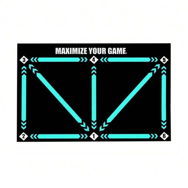 Opvouwbare voetbaltrainingsmat 60 x 90 cm Sterk antislip duurzaam oppervlak voor het oefenen van techniek en stabiliteit tijdens de training turquoise