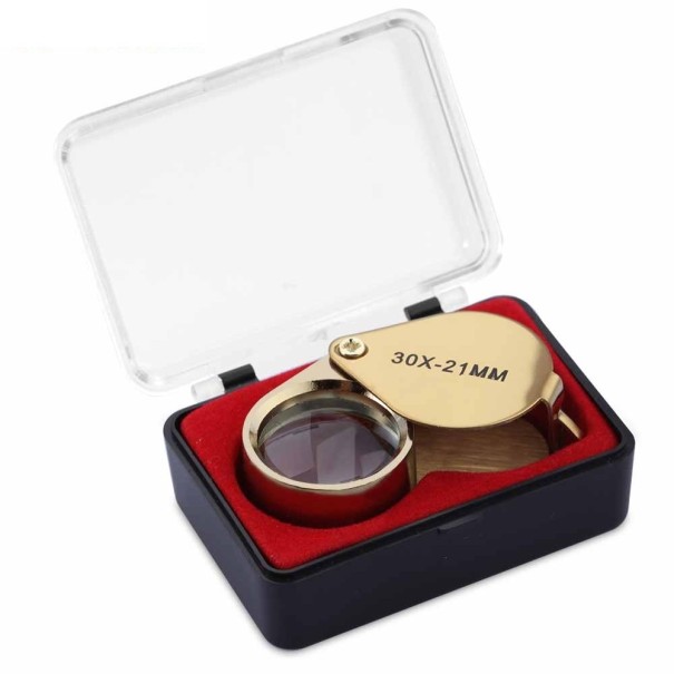 Opvouwbare zakloep 30 x 21 mm goud