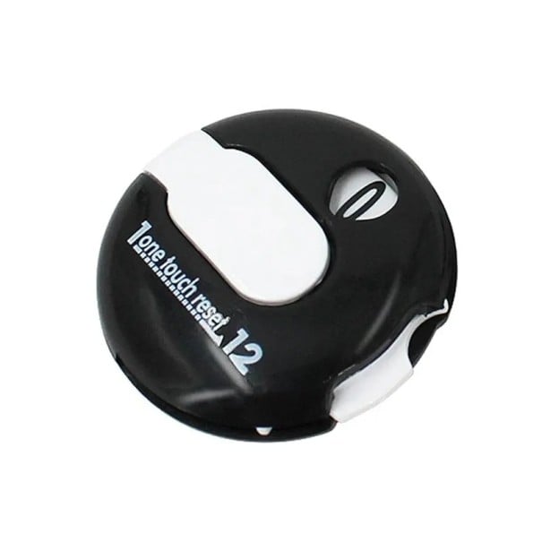 Ordinateur de score de golf portable 3 x 3 cm Indicateur de course à une touche avec réinitialisation Mini Golf et compteur de mini golf noir