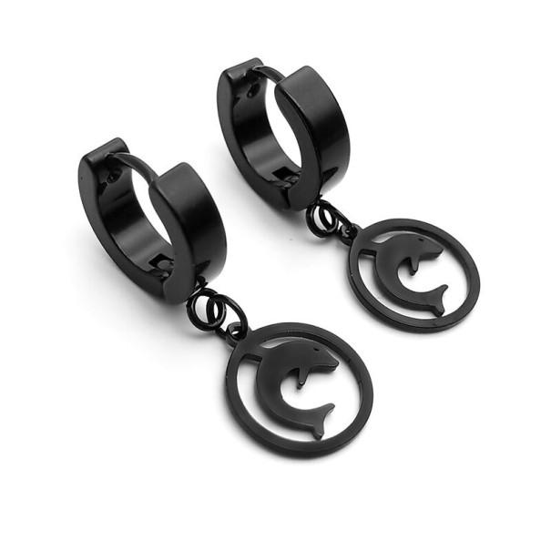 Orecchini a cerchio con pendente G2496 6