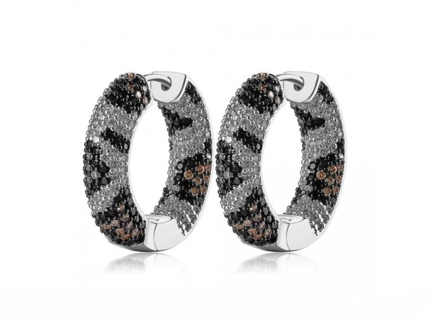 Orecchini a cerchio da donna G458 argento