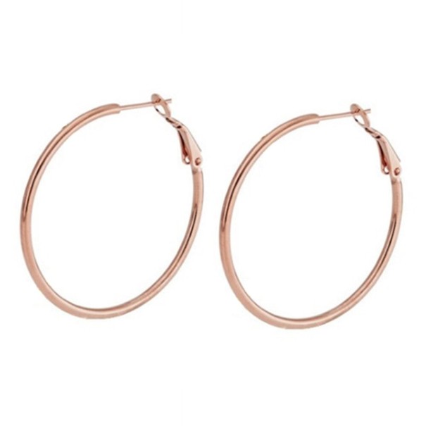 Orecchini a cerchio da donna G592 rosa antico 6 cm