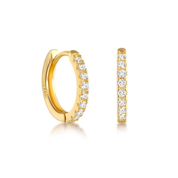Orecchini a cerchio da donna H848 oro 4