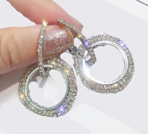 Orecchini a cerchio da donna R126 argento