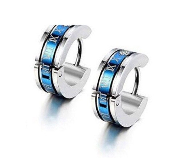 Orecchini a cerchio G2563 blu