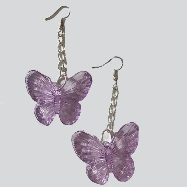 Orecchini a pendente da donna farfalle C1060 1