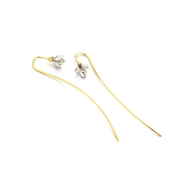 Orecchini a pendente da donna fiori G1061 1