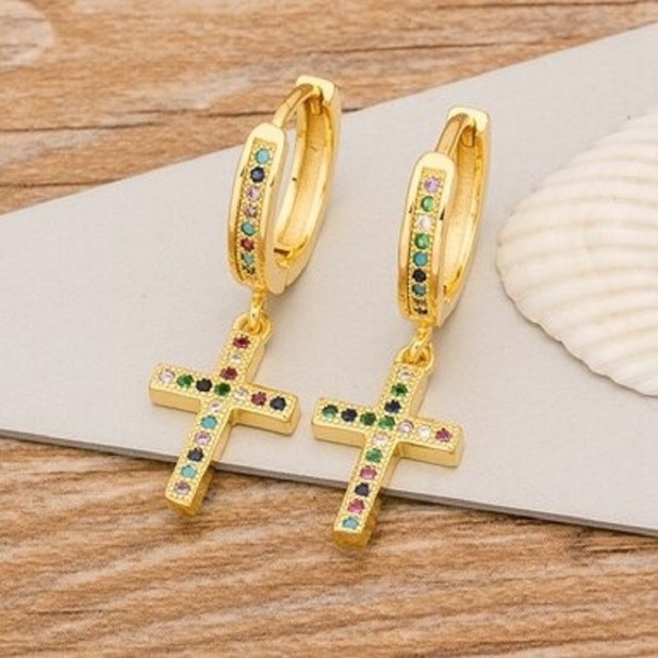 Orecchini circolari da donna con pendente G1000 3