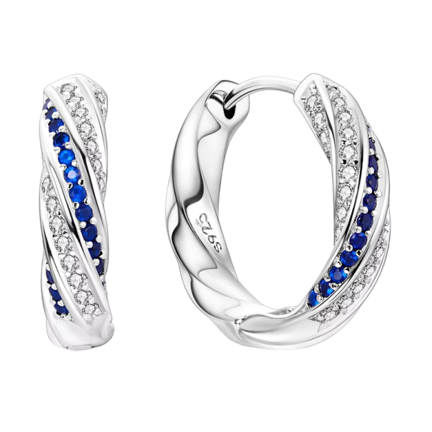 Orecchini circolari eleganti da donna in argento 925 Gioielli originali per feste, matrimoni, compleanni e uso quotidiano 1