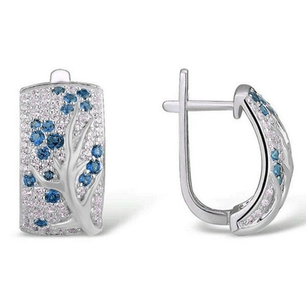 Orecchini da donna albero blu