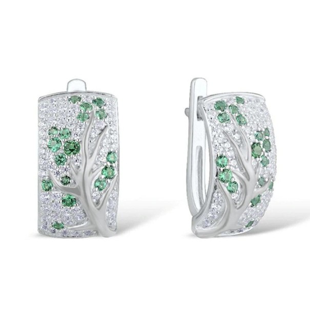 Orecchini da donna albero verde
