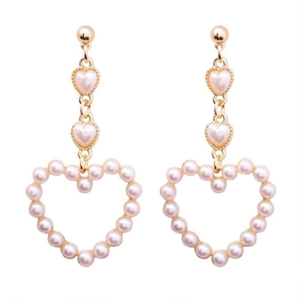 Orecchini pendenti a cuore da donna G1449 2