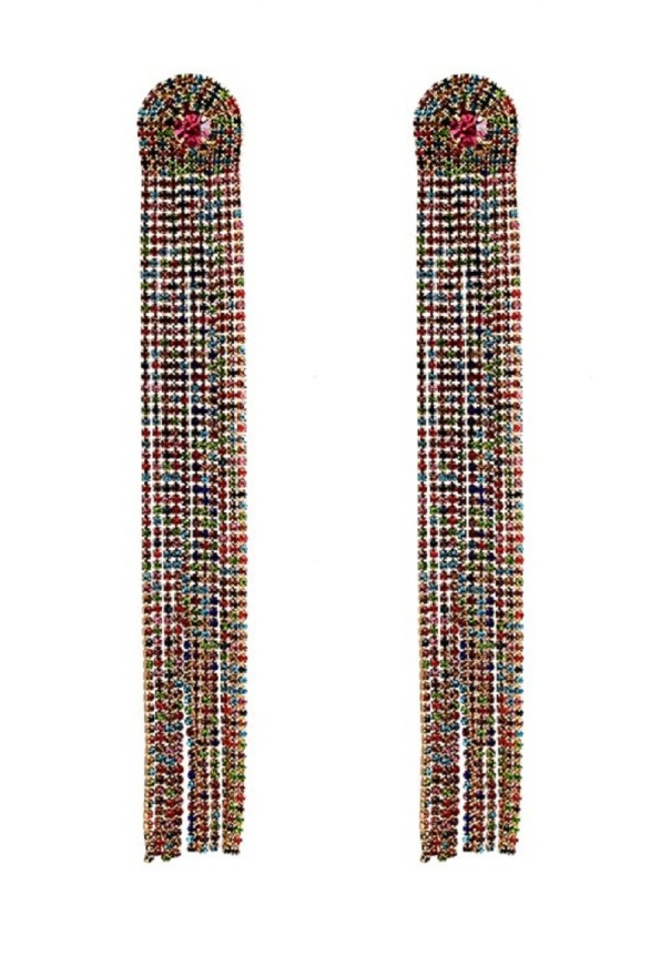 Orecchini pendenti da donna con zirconi G1447 8