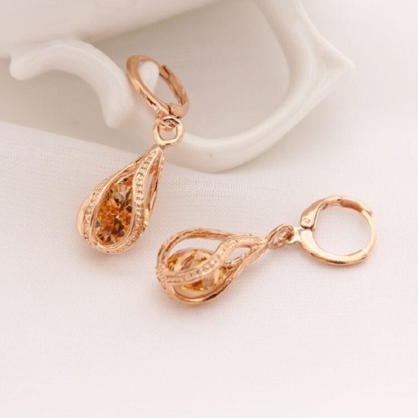 Orecchini pendenti da donna con zirconia G588 5