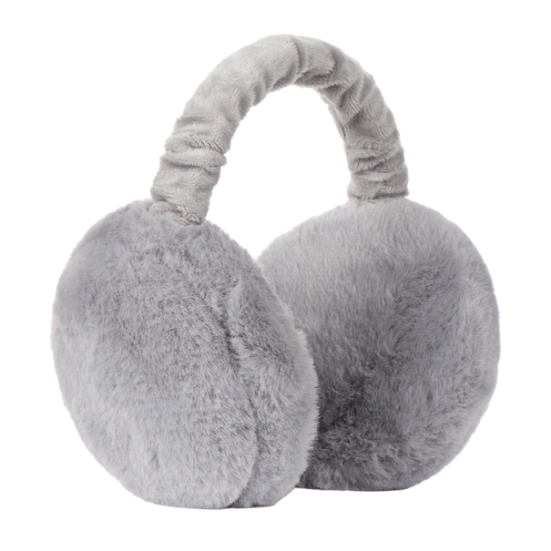 Orejeras para mujer gris claro