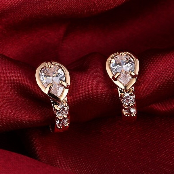 Øreringe med zirkoner til kvinder G595 3