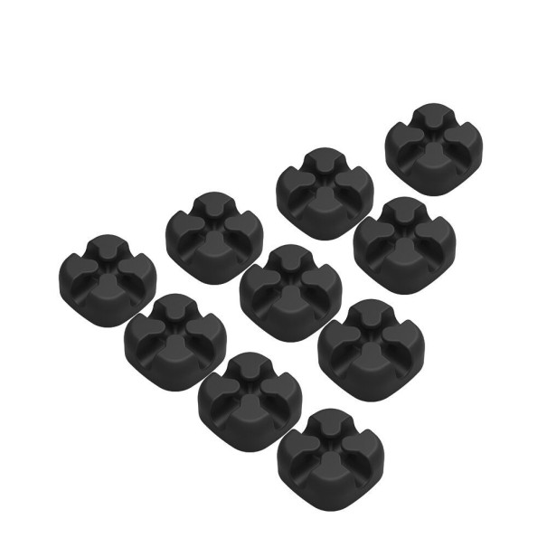 Organisateur de câble 10 pièces noir