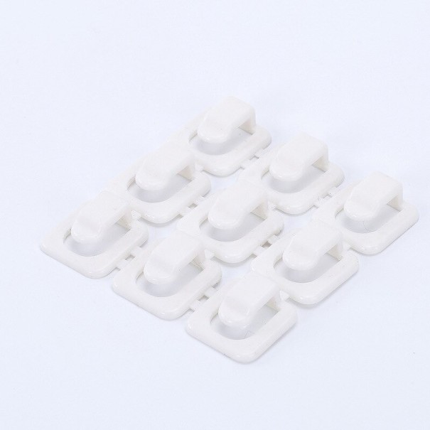 Organisateur de câbles 18 pièces blanc