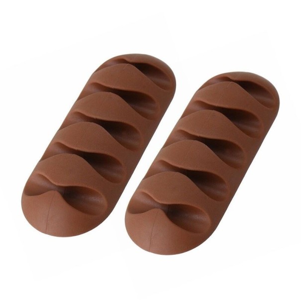 Organisateur de câbles 2 pcs K1171 marron