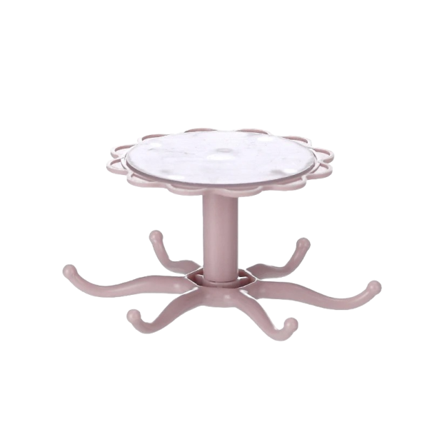 Organisateur de cuisine auto-adhésif avec crochets Crochet rotatif à 360 degrés Organisateur de cuisine 10 x 5 cm rose