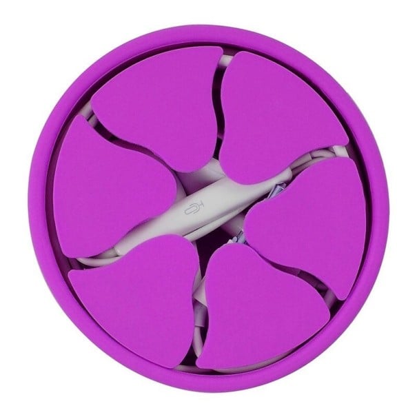 Organisateur de écouteurs violet