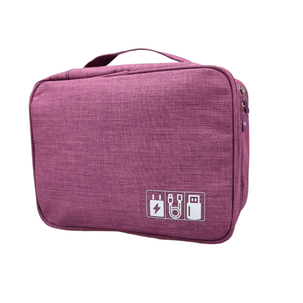 Organisateur de voyage pour électronique violet