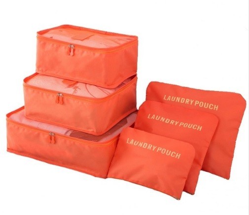 Organisateurs de voyage pour valise - 6 pcs orange