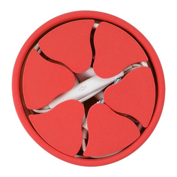 Organizador de auriculares rojo