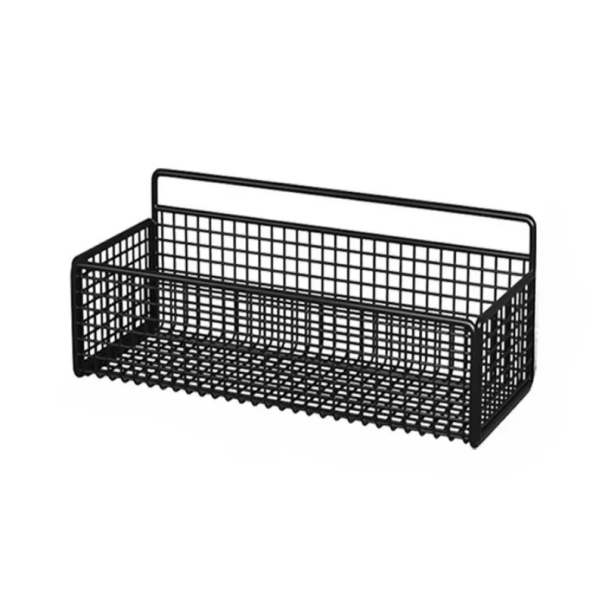 Organizador de baño 23x11x12 cm Estante de almacenamiento de pared autoadhesivo Sin taladros Soporte de plástico para artículos de tocador Soporte 1
