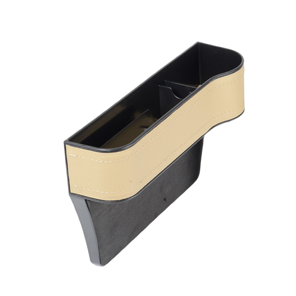 Organizador de coche entre los asientos del lado derecho beige