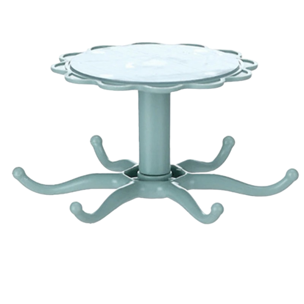 Organizador de cocina autoportante con ganchos Gancho organizador giratorio 360 grados Organizador de cocina 10 x 5 cm azul claro